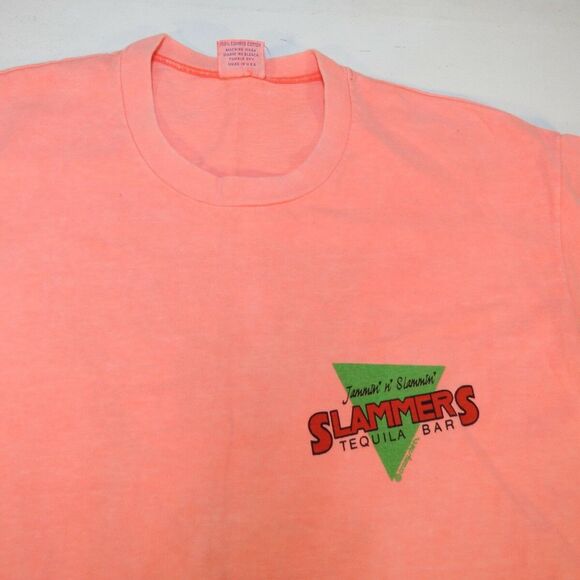 HAWAII CRAZY SHIRTS VINTAGE 80s SLAMMERS TEQUILA BAR Marthas Vineyard T SHIRT L - Picture 2 of 5